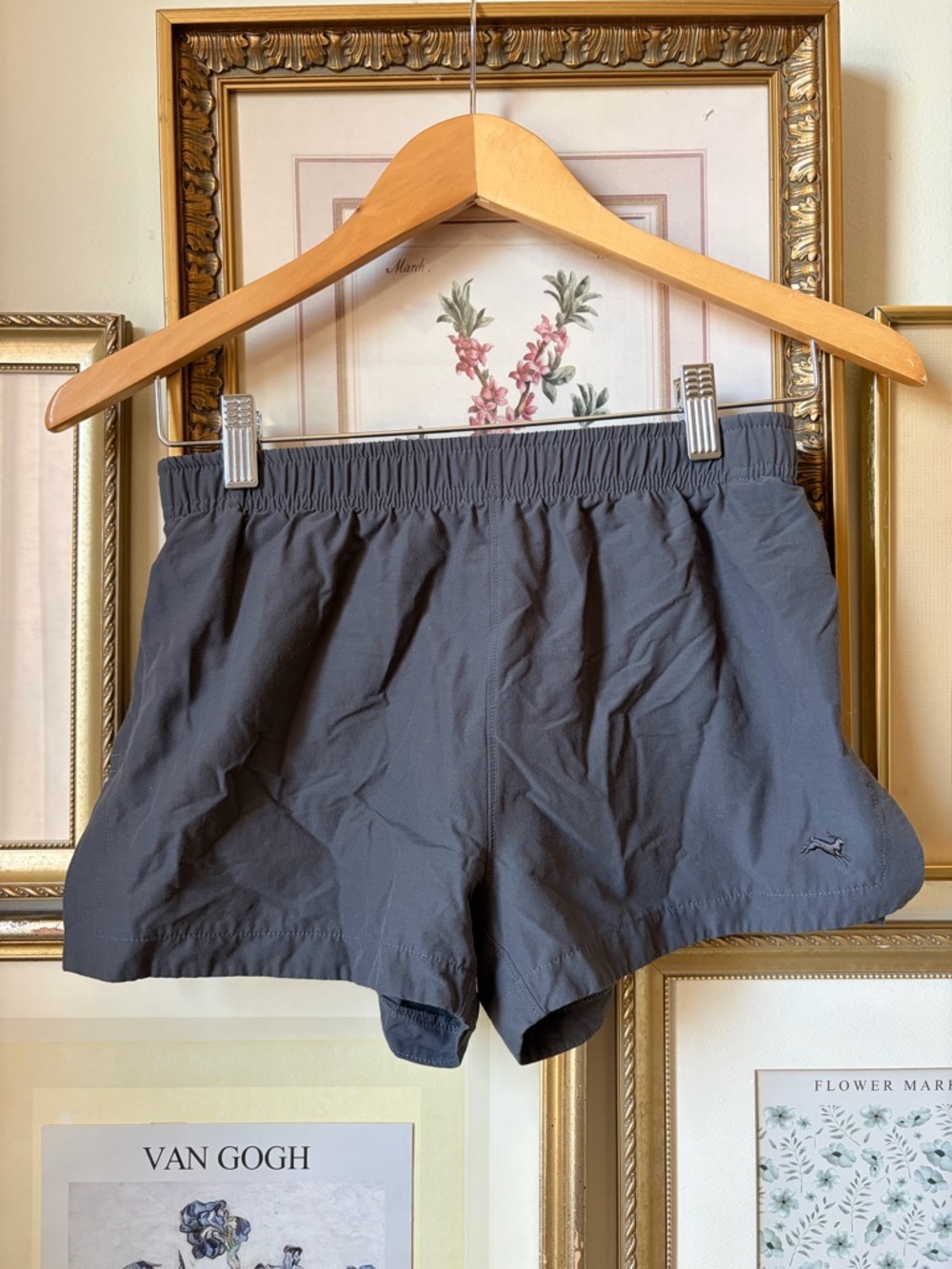 Tracksmith Women's Athletic Shorts in Olive Gray - Picture 4 of 9
